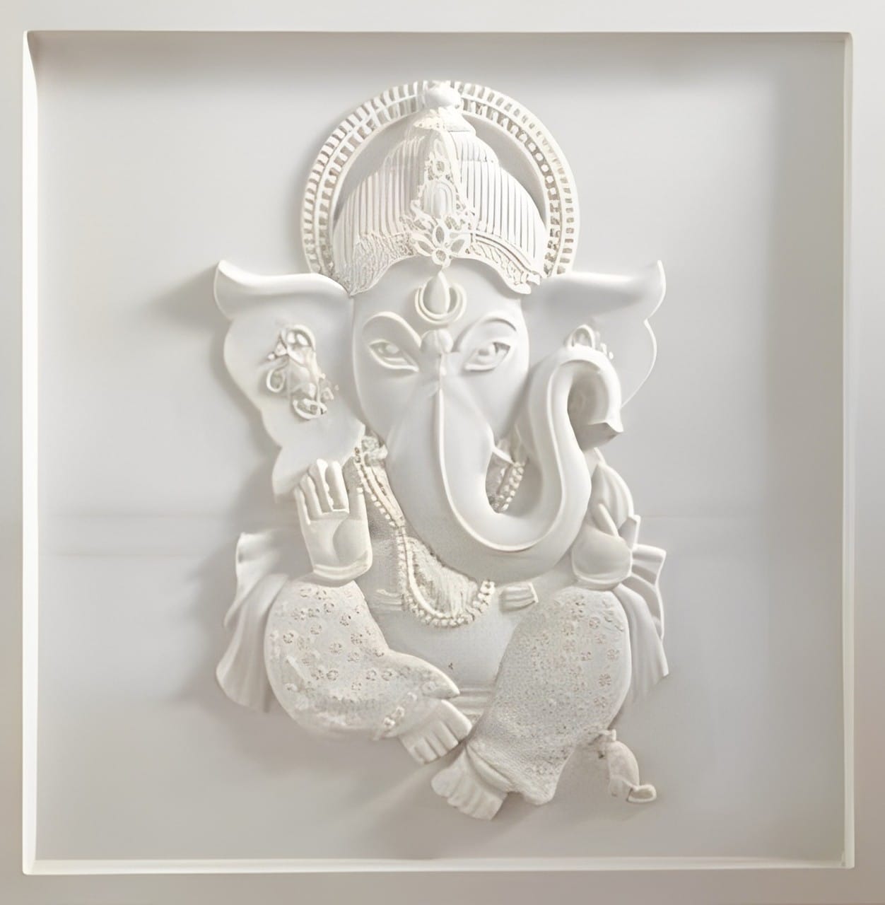 Handcrafted stone murals of Hindu gods adding a divine and spiritual touch to home decor.